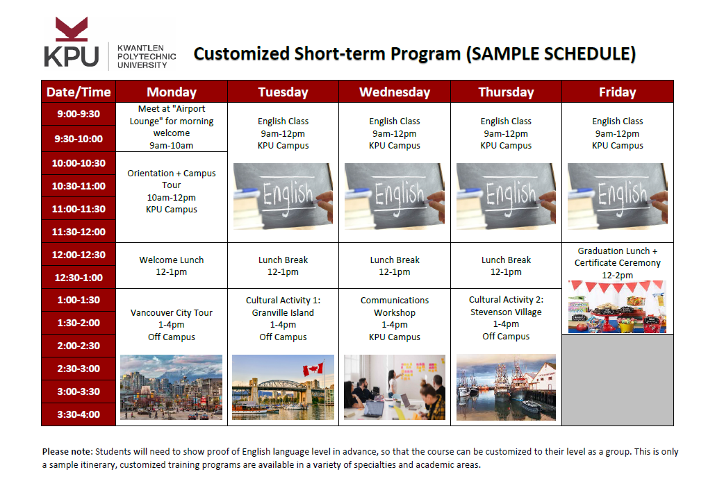 Customized ShortTerm Programs KPU.ca Kwantlen Polytechnic University